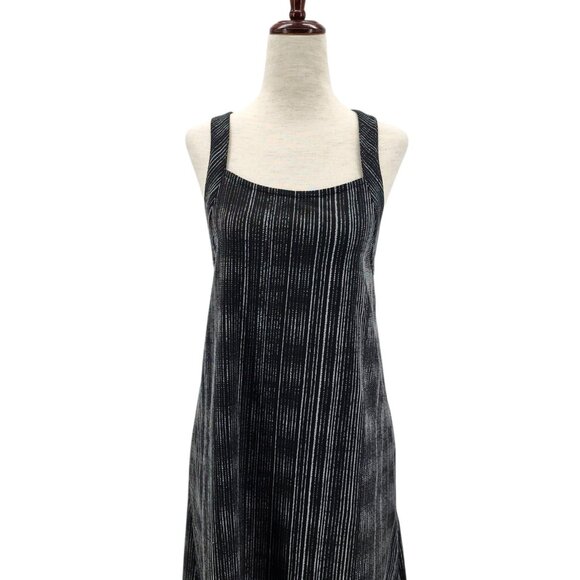 Athleta Womens S/T Tall Dress Arrival Amara Stripe Black Maxi Boho Sleeveless - Picture 3 of 10